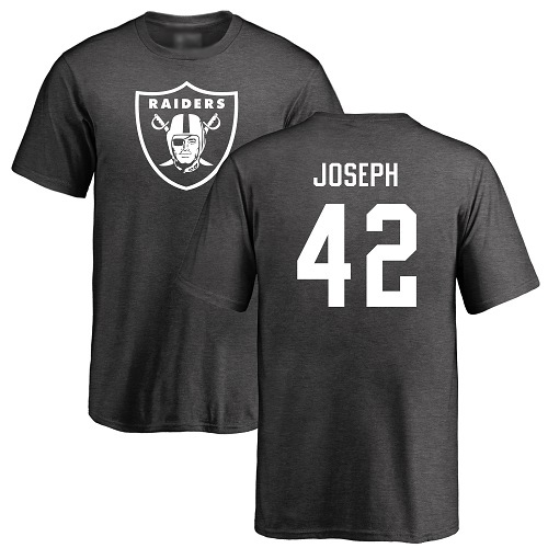Men Oakland Raiders Ash Karl Joseph One Color NFL Football #42 T Shirt